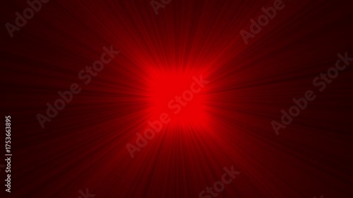 Red Colorful Laser Light Beams in Dark Room, Vibrant Abstract Lighting and Party Atmosphere Background.