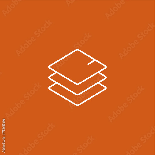 Layers icon logo flat vector design