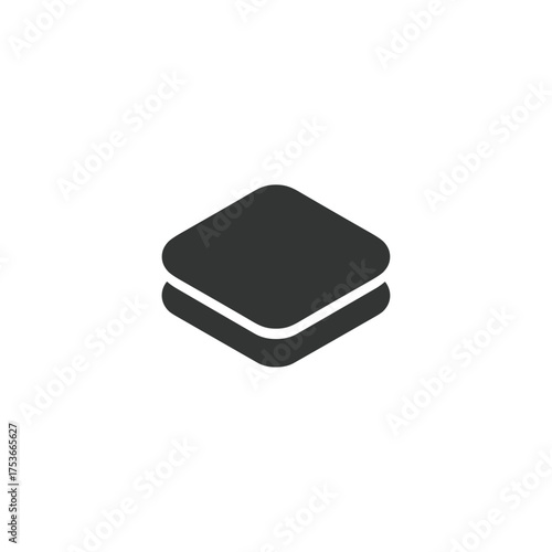 Layers icon logo flat vector design