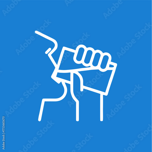 Drinkin water, Stay hydrated, Healthy icon logo flat vector design