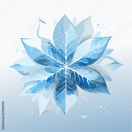 Kristallblüte – Eisfarben und Lichtreflexe