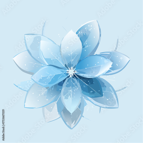 Kristallblüte – Eisfarben und Lichtreflexe