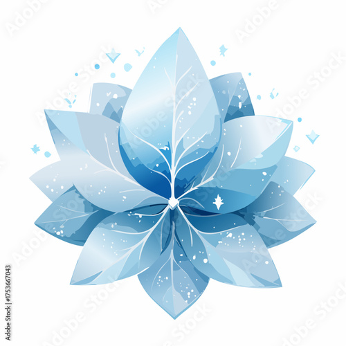 Kristallblüte – Eisfarben und Lichtreflexe