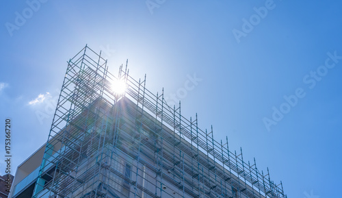 Fotografía 足場　工事現場　マンション