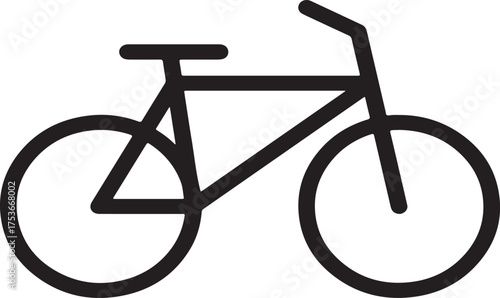 Silhouette of a vintage racing bicycle on white background