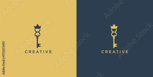Door Key On Letter Logo Design X