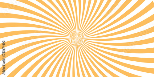 Bright summer sunburst vector illustration with orange and yellow radial rays
