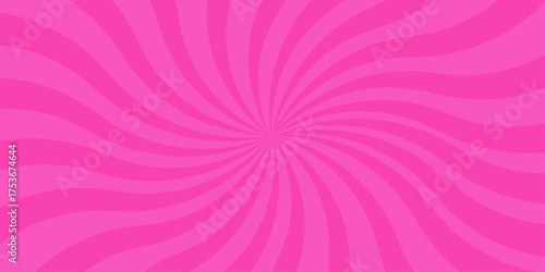 Abstract pink vector illustration with bright light rays and purple circles pattern for design backdrop or wallpaper