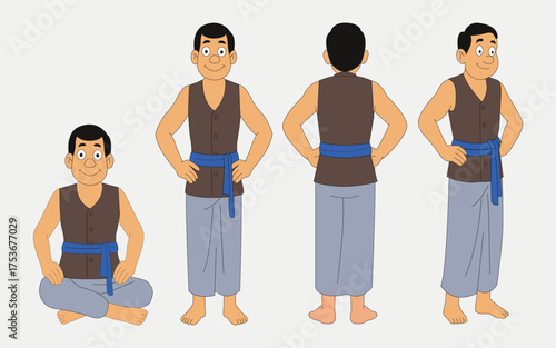indina village man best 2d cartoon character.