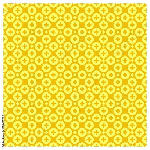 seamless hexagons flower pattern