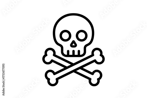 Skull and crossbones symbol on a plain background representing danger and caution in various contexts