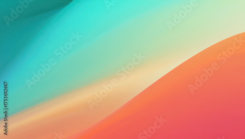 Stunning gradient waves blend vibrant teal, peach, and coral hues, creating a modern, calming, and aesthetically pleasing background for creative projects