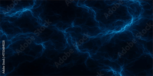 Abstract background with a seamless blue lightning pattern showing electric plasma energy and power