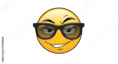 Smirking Emoji with Sunglasses and Mischievous Expression.