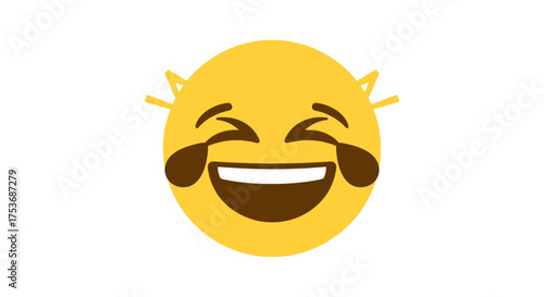 Laughing Emoji with Tears of Joy and Exaggerated Smile.
