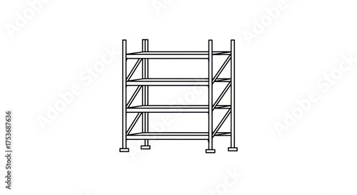 Industrial Metal Scaffolding Structure for Construction and Building.