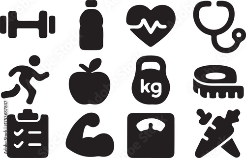 Gym icons collection vector illustration design
