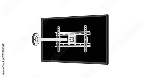 Adjustable Swivel Articulating TV Wall Mount Bracket for Flat Screen Displays.