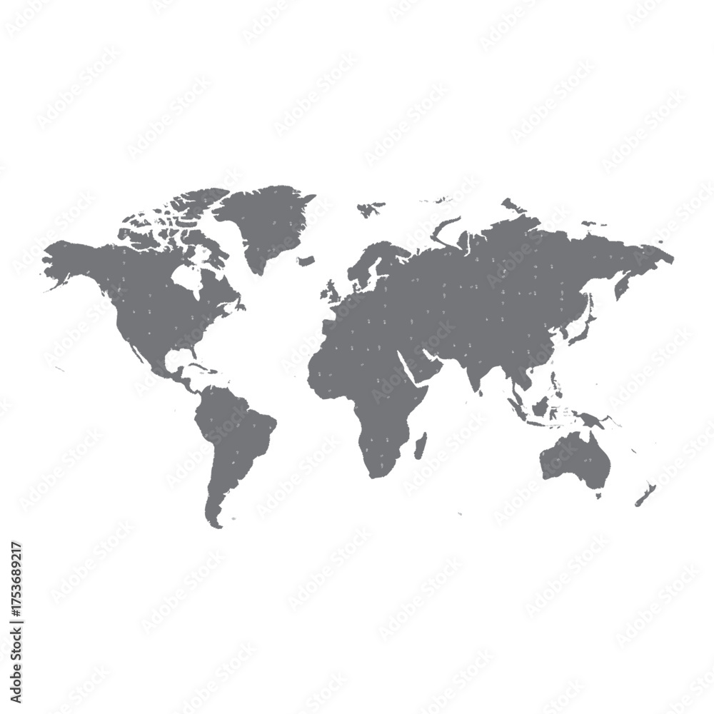 Obraz premium A world map with white background