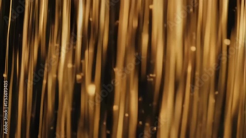 Abstract Golden Vertical Lines Flowing Dynamic Background Texture
