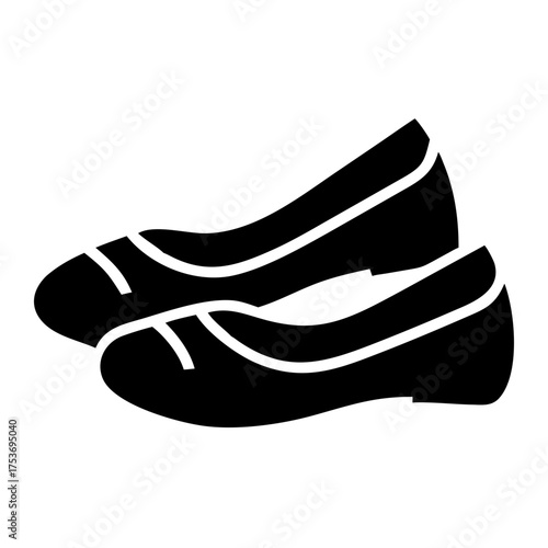 Vector art of elegant ballet flats, a comfortable and stylish footwear choice for any occasion
