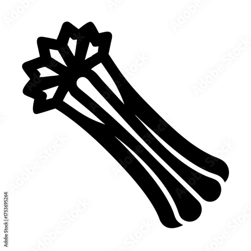 Vector art of fresh green asparagus spears bundled together, , a healthy and nutritious vegetable icon