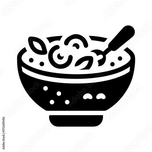 Vector art of bowl of soup icon, a comforting and nutritious meal for any occasion