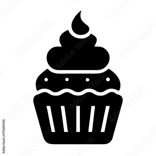 Illustration of a delicious cupcake, representing sweetness and indulgence
