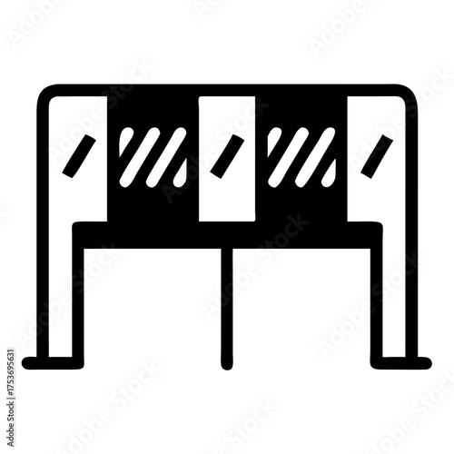 Illustration of a piano, a musical instrument with black and white keys