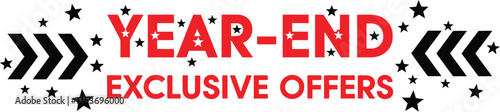 Free Download Yearend exclusive offers with arrows and stars isolated on white background - GFXLoad