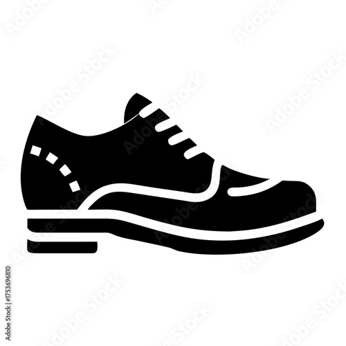 Vector art of elegant leather oxford shoe a classic footwear for formal occasions