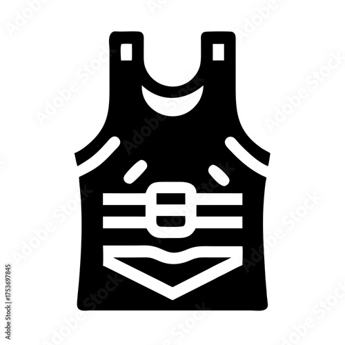 Vector art of protective body armor, , designed for safety and security in highrisk situations
