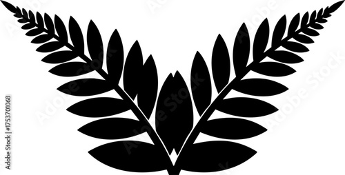 Elegant botanical design element ideal for wedding invitations, natural product branding or stylish feminine logos with organic appeal, originally vector