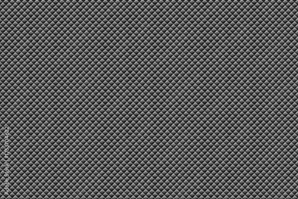 Obraz premium Luxury close-up of black fabric with a classic diamond quilted pattern. This textured material is perfect for upholstery, fashion, and sophisticated backgrounds.