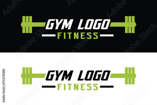 Gym and Fitness Logo Vector - fitness gym logo with barbell.