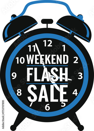 Urgent weekend flash sale alarm clock, time for great deals
