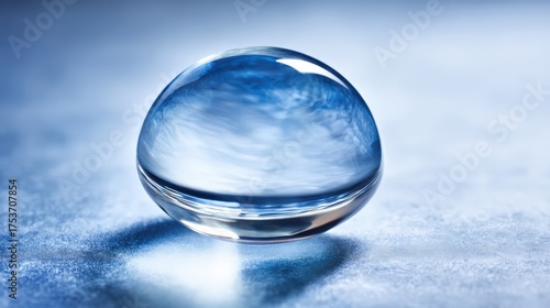 Wallpaper Mural Clear glass sphere on textured surface with soft lighting effects Torontodigital.ca