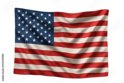 Wallpaper Mural United states national flag with stars and stripes waving on a transparent background, representing patriotism and freedom Torontodigital.ca