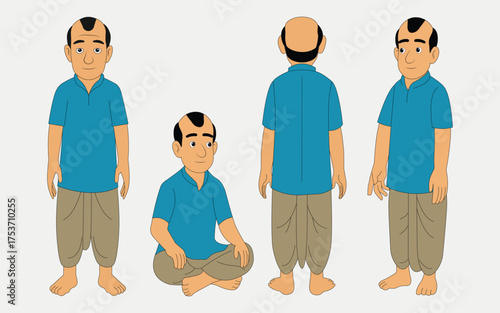 Indian man cartoon character. moral stories for the best cartoon character.	
