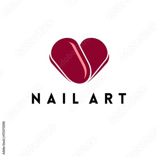Vector logo design for manicure and nail salon