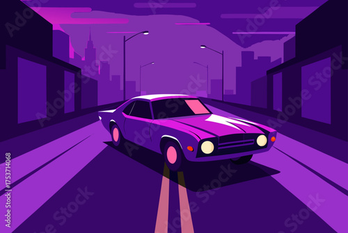 Urban streets host fast cars and vehicles moving through traffic at night