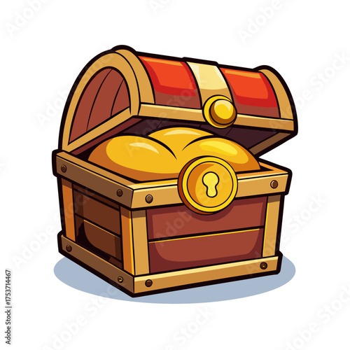 treasure chest with gold coins