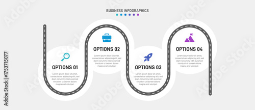 Progress bar featuring 4 arrow-shaped elements, symbolizing the four stages of business strategy and progression. Clean timeline infographic design template. Vector for mobile presentation.