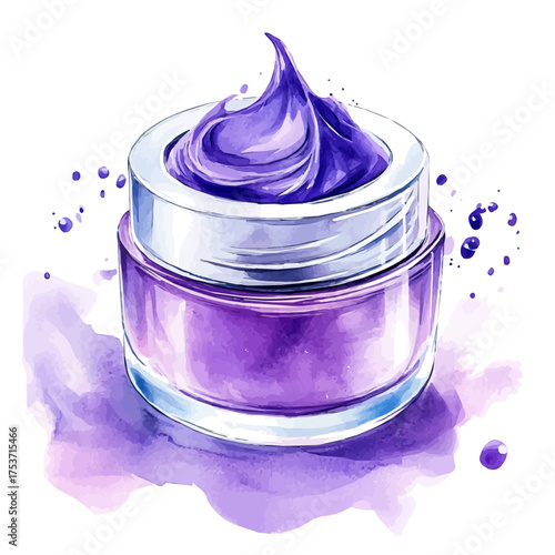 Ointment, watercolor drawing vector, isolated on a white background.