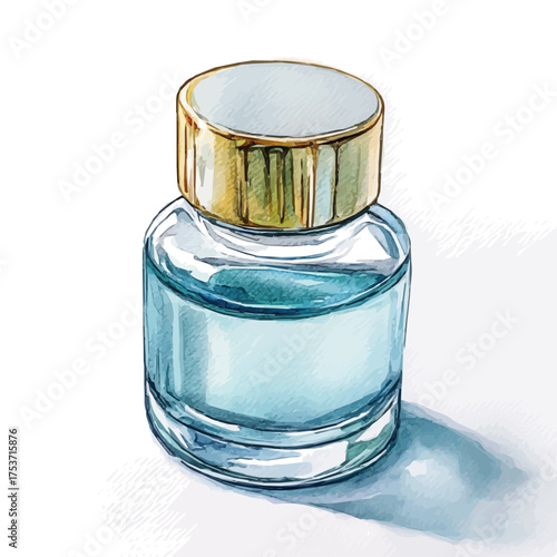 Ointment, watercolor illustration vector, isolated on a white background.