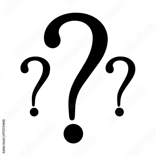 Multiple Question Marks Symbolizing Uncertainty, Inquiry, and the Act of Asking