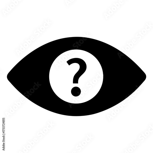 An Eye with a Question Mark in the Iris, Symbolizing Uncertainty and Inquiry