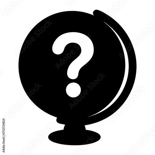 Globe with a question mark symbolizes uncertainty and the need for exploration