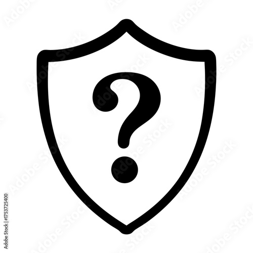 Questionable Security Shield icon for uncertainty in protection or investigation