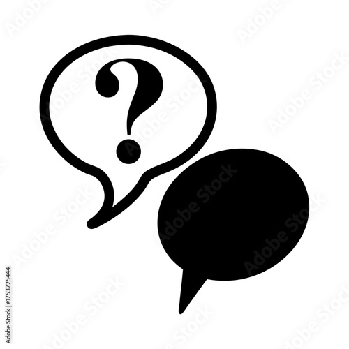 Communication of a question, discussion of questions and possible answers represented graphically